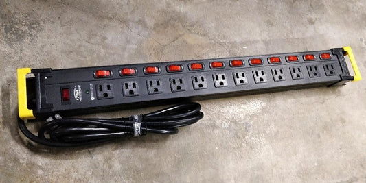CRST Heavy Duty Power Strip Surge Protector with Individual Switches 12 Outlets