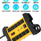 CRST 10-Outlet Heavy Duty Metal Power Strip | USB-C + USB-A, 2800J Surge Protector, Cord Wrap End Caps, Wall Mount, Resettable Switch, ETL Listed (UL 1363 / UL 1449)