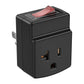 ETL Listed 15 to 20 Amp Adapter Plug with Built-In 15A Circuit Breaker | NEMA 5-15P to 5-20R