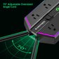 6 Outlet Surge Protector Power Strip with RGB Lights and PD 20W Fast Charging USB Ports, Wide-Spaced Outlet Perfect for e-Sports, Game PC, Home and Offices