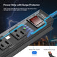 CRST 6 Outlets Wide Spaced Mountable Metal Power Strip Surge Protector, 6FT Flat Plug Power Cord, Mounting Kits Included