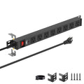 CRST 8-Outlet Mountable Metal Power Strip