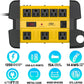 CRST 8-Outlet Heavy Duty Metal Power Strip | USB-C + USB-A, 1350J Surge Protector, Cord Wrap End Caps, Wall Mount, Resettable Switch, ETL Listed (UL 1363 / UL 1449)