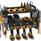 Power Tool Organizer Wall Mount, Cordless Drill Holder with 8-Outlet Power Strip, Modular Garage Organization Storage Rack, Gift for Men