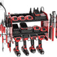 Power Tool Organizer Wall Mount, Cordless Drill Holder with 8-Outlet Power Strip, Modular Garage Organization Storage Rack, Gift for Men