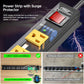 CRST 2 Pack 8 Outlet Metal Heavy Duty Power Strip with Switch, 2100J Surge Protector, 15A/1875W Mountable Wide Spaced Power Bar, 6FT 14AWG Extension Power Cord