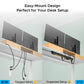 CRST 12 Outlets Wall Mountable Long Power Strip, 2100 Joules Heavy Duty Surge Protector, Slim Metal Power Bar with 6ft Extension Power Cord, ETL Listed