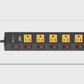 CRST 6 Outlets Individual Switches Mountable Metal Power Strip Surge Protector, 6FT Flat Plug Power Cord