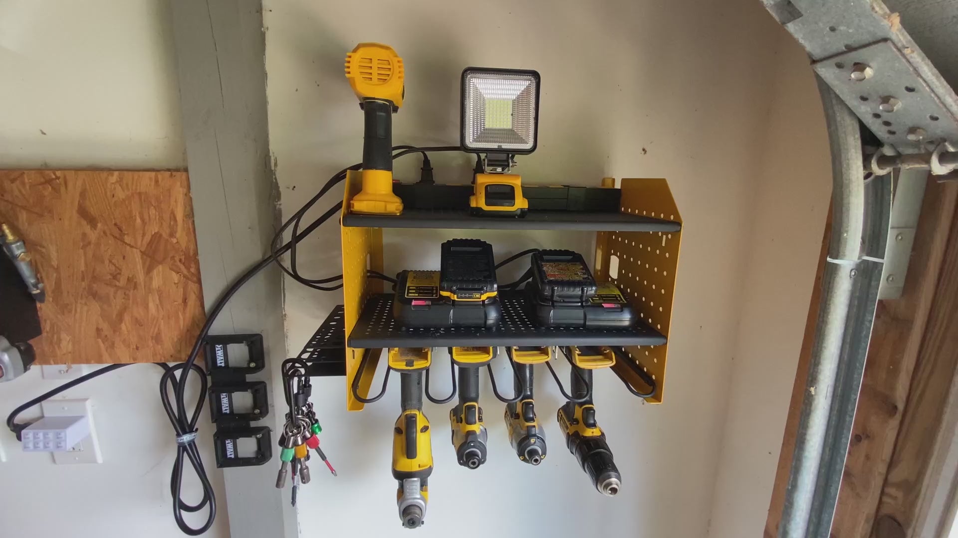 Power Tools Organizer Wall Mount, Cordless Drill Holder with 8-Outlet  CRST