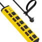CRST 6 Outlets Individual Switches Mountable Metal Power Strip Surge Protector, 6FT Flat Plug Power Cord, Optional 3 Colors