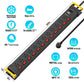 RocketSocket power strip CRST 12-Outlets 9 ft. Heavy Duty Surge Protector Power Strip 15A